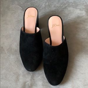 J.Crew Suede Mules in Black Size 6.5